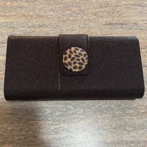 Laura Mercier Wallet with Leopard Accent